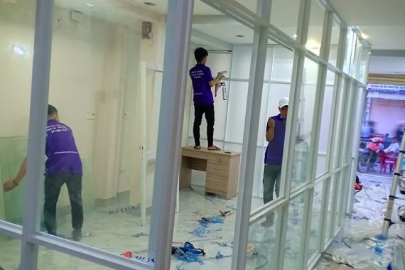 Thi công nhôm kính giá rẻ uy tín tại TP Hà Nội - 0973796867. Thi công nhanh - Giá rẻ - bảo hành dài hạn